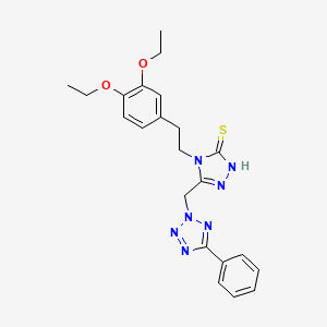 4-[2-(3,4-diethoxyphenyl)ethyl]-5-[(5-phenyl-2H-tetrazol-2-yl)methyl]-4H-1,2,4-triazole-3-thiol