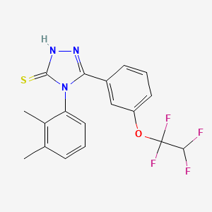 molecular formula C18H15F4N3OS B4364897 4-(2,3-dimethylphenyl)-5-[3-(1,1,2,2-tetrafluoroethoxy)phenyl]-4H-1,2,4-triazole-3-thiol CAS No. 7167-31-9
