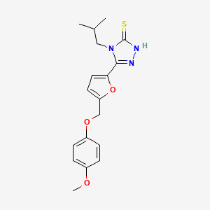 4-isobutyl-5-{5-[(4-methoxyphenoxy)methyl]-2-furyl}-4H-1,2,4-triazole-3-thiol