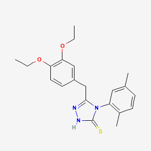 molecular formula C21H25N3O2S B4364914 5-(3,4-diethoxybenzyl)-4-(2,5-dimethylphenyl)-4H-1,2,4-triazole-3-thiol 