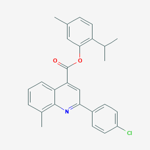 2-Isopropyl-5-methylphenyl 2-(4-chlorophenyl)-8-methyl-4-quinolinecarboxylate