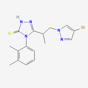 molecular formula C16H18BrN5S B4364962 5-[2-(4-bromo-1H-pyrazol-1-yl)-1-methylethyl]-4-(2,3-dimethylphenyl)-4H-1,2,4-triazole-3-thiol 