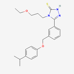 4-(3-ethoxypropyl)-5-{3-[(4-isopropylphenoxy)methyl]phenyl}-4H-1,2,4-triazole-3-thiol