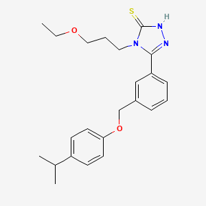 molecular formula C23H29N3O2S B4364973 4-(3-ethoxypropyl)-5-{3-[(4-isopropylphenoxy)methyl]phenyl}-4H-1,2,4-triazole-3-thiol 