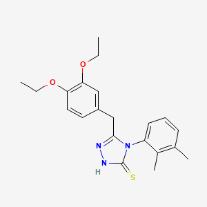 molecular formula C21H25N3O2S B4364994 5-(3,4-diethoxybenzyl)-4-(2,3-dimethylphenyl)-4H-1,2,4-triazole-3-thiol 