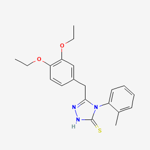 molecular formula C20H23N3O2S B4365025 5-(3,4-diethoxybenzyl)-4-(2-methylphenyl)-4H-1,2,4-triazole-3-thiol 