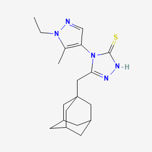 5-(1-adamantylmethyl)-4-(1-ethyl-5-methyl-1H-pyrazol-4-yl)-4H-1,2,4-triazole-3-thiol