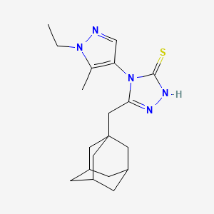 molecular formula C19H27N5S B4365058 5-(1-adamantylmethyl)-4-(1-ethyl-5-methyl-1H-pyrazol-4-yl)-4H-1,2,4-triazole-3-thiol 