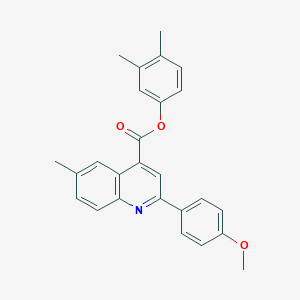 3,4-Dimethylphenyl 2-(4-methoxyphenyl)-6-methyl-4-quinolinecarboxylate