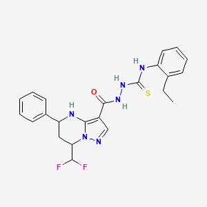 2-{[7-(difluoromethyl)-5-phenyl-4,5,6,7-tetrahydropyrazolo[1,5-a]pyrimidin-3-yl]carbonyl}-N-(2-ethylphenyl)hydrazinecarbothioamide