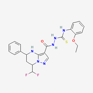 2-{[7-(difluoromethyl)-5-phenyl-4,5,6,7-tetrahydropyrazolo[1,5-a]pyrimidin-3-yl]carbonyl}-N-(2-ethoxyphenyl)hydrazinecarbothioamide