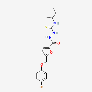 2-{5-[(4-bromophenoxy)methyl]-2-furoyl}-N-(sec-butyl)hydrazinecarbothioamide