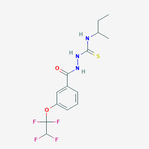 molecular formula C14H17F4N3O2S B4365149 N-(sec-butyl)-2-[3-(1,1,2,2-tetrafluoroethoxy)benzoyl]hydrazinecarbothioamide 