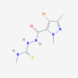 2-[(4-bromo-1,3-dimethyl-1H-pyrazol-5-yl)carbonyl]-N-methylhydrazinecarbothioamide