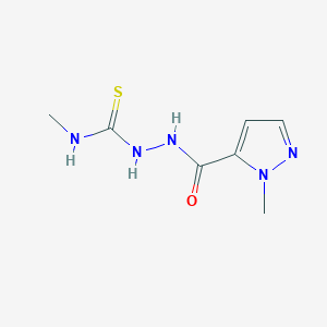 molecular formula C7H11N5OS B4365186 N-methyl-2-[(1-methyl-1H-pyrazol-5-yl)carbonyl]hydrazinecarbothioamide 