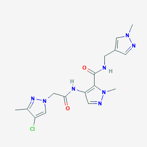 4-{[(4-chloro-3-methyl-1H-pyrazol-1-yl)acetyl]amino}-1-methyl-N-[(1-methyl-1H-pyrazol-4-yl)methyl]-1H-pyrazole-5-carboxamide