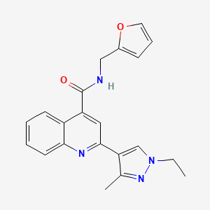 2-(1-ethyl-3-methyl-1H-pyrazol-4-yl)-N-(2-furylmethyl)-4-quinolinecarboxamide