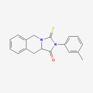 molecular formula C18H16N2OS B4365220 2-(3-methylphenyl)-3-thioxo-2,3,10,10a-tetrahydroimidazo[1,5-b]isoquinolin-1(5H)-one 