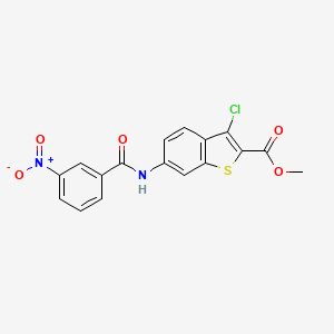 molecular formula C17H11ClN2O5S B4365240 methyl 3-chloro-6-[(3-nitrobenzoyl)amino]-1-benzothiophene-2-carboxylate 
