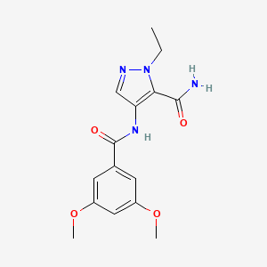 4-[(3,5-dimethoxybenzoyl)amino]-1-ethyl-1H-pyrazole-5-carboxamide