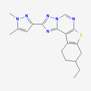 2-(1,5-dimethyl-1H-pyrazol-3-yl)-9-ethyl-8,9,10,11-tetrahydro[1]benzothieno[3,2-e][1,2,4]triazolo[1,5-c]pyrimidine