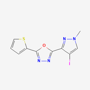 2-(4-iodo-1-methyl-1H-pyrazol-3-yl)-5-(2-thienyl)-1,3,4-oxadiazole