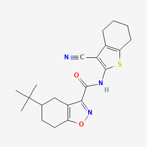 5-tert-butyl-N-(3-cyano-4,5,6,7-tetrahydro-1-benzothien-2-yl)-4,5,6,7-tetrahydro-1,2-benzisoxazole-3-carboxamide