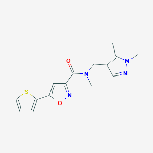 N-[(1,5-dimethyl-1H-pyrazol-4-yl)methyl]-N-methyl-5-(2-thienyl)-3-isoxazolecarboxamide