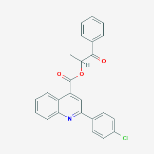 1-Methyl-2-oxo-2-phenylethyl 2-(4-chlorophenyl)-4-quinolinecarboxylate