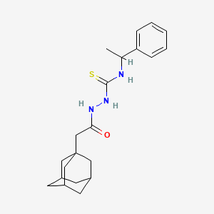 2-(1-adamantylacetyl)-N-(1-phenylethyl)hydrazinecarbothioamide