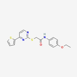 N-(4-ethoxyphenyl)-2-{[4-(2-thienyl)-2-pyrimidinyl]thio}acetamide