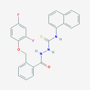 molecular formula C25H19F2N3O2S B4365591 2-{2-[(2,4-difluorophenoxy)methyl]benzoyl}-N-1-naphthylhydrazinecarbothioamide 