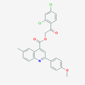 2-(2,4-Dichlorophenyl)-2-oxoethyl 2-(4-methoxyphenyl)-6-methyl-4-quinolinecarboxylate