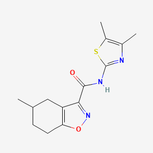 molecular formula C14H17N3O2S B4365603 N-(4,5-dimethyl-1,3-thiazol-2-yl)-5-methyl-4,5,6,7-tetrahydro-1,2-benzisoxazole-3-carboxamide 