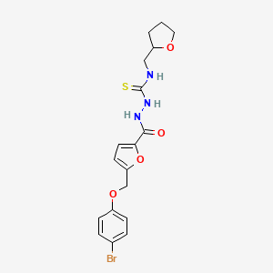 2-{5-[(4-bromophenoxy)methyl]-2-furoyl}-N-(tetrahydro-2-furanylmethyl)hydrazinecarbothioamide