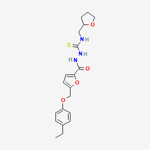 2-{5-[(4-ethylphenoxy)methyl]-2-furoyl}-N-(tetrahydro-2-furanylmethyl)hydrazinecarbothioamide