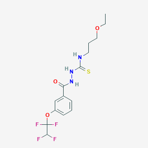 N-(3-ethoxypropyl)-2-[3-(1,1,2,2-tetrafluoroethoxy)benzoyl]hydrazinecarbothioamide