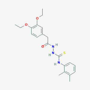 molecular formula C21H27N3O3S B4365698 2-[(3,4-diethoxyphenyl)acetyl]-N-(2,3-dimethylphenyl)hydrazinecarbothioamide 