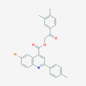 2-(3,4-Dimethylphenyl)-2-oxoethyl 6-bromo-2-(4-methylphenyl)quinoline-4-carboxylate