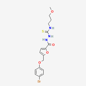 molecular formula C17H20BrN3O4S B4365773 2-{5-[(4-bromophenoxy)methyl]-2-furoyl}-N-(3-methoxypropyl)hydrazinecarbothioamide 