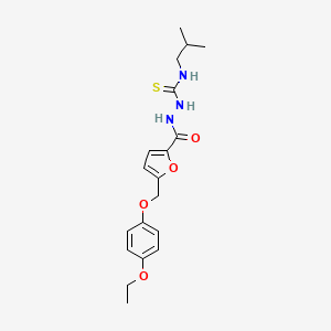 2-{5-[(4-ethoxyphenoxy)methyl]-2-furoyl}-N-isobutylhydrazinecarbothioamide