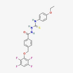 N-(4-ethoxyphenyl)-2-{4-[(2,3,5,6-tetrafluorophenoxy)methyl]benzoyl}hydrazinecarbothioamide