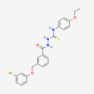 molecular formula C23H22BrN3O3S B4365790 2-{3-[(3-bromophenoxy)methyl]benzoyl}-N-(4-ethoxyphenyl)hydrazinecarbothioamide 