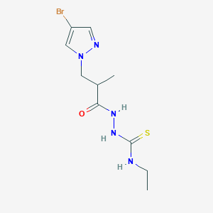 2-[3-(4-bromo-1H-pyrazol-1-yl)-2-methylpropanoyl]-N-ethylhydrazinecarbothioamide