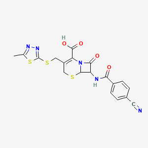 7-[(4-cyanobenzoyl)amino]-3-{[(5-methyl-1,3,4-thiadiazol-2-yl)thio]methyl}-8-oxo-5-thia-1-azabicyclo[4.2.0]oct-2-ene-2-carboxylic acid