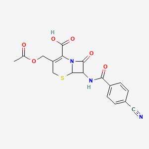 molecular formula C18H15N3O6S B4365846 3-[(acetyloxy)methyl]-7-[(4-cyanobenzoyl)amino]-8-oxo-5-thia-1-azabicyclo[4.2.0]oct-2-ene-2-carboxylic acid 