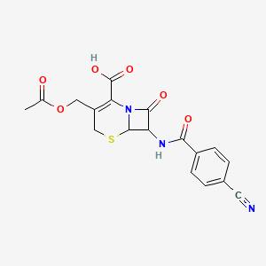 3-[(acetyloxy)methyl]-7-[(4-cyanobenzoyl)amino]-8-oxo-5-thia-1-azabicyclo[4.2.0]oct-2-ene-2-carboxylic acid