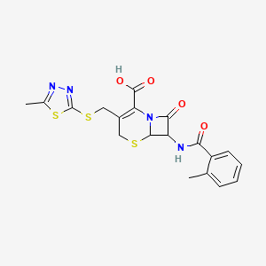 7-[(2-methylbenzoyl)amino]-3-{[(5-methyl-1,3,4-thiadiazol-2-yl)thio]methyl}-8-oxo-5-thia-1-azabicyclo[4.2.0]oct-2-ene-2-carboxylic acid