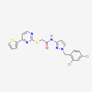 N-[1-(2,4-dichlorobenzyl)-1H-pyrazol-3-yl]-2-{[4-(2-thienyl)-2-pyrimidinyl]thio}acetamide