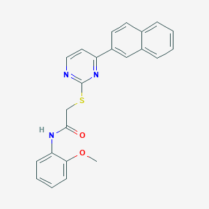 N-(2-methoxyphenyl)-2-{[4-(2-naphthyl)-2-pyrimidinyl]thio}acetamide